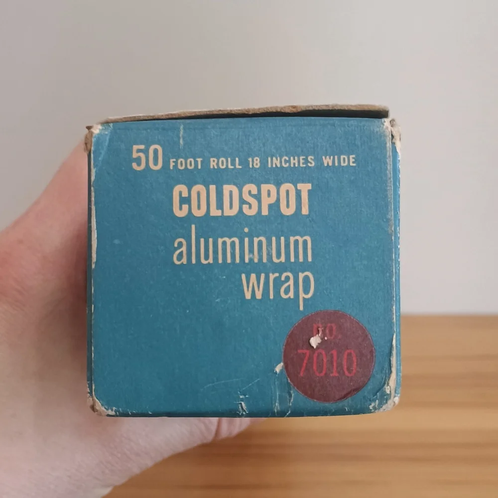 RARE Vintage Cold Spot Sears & Roebuck Aluminum Foil Wrap 50 Ft